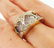 Estate Vintage CZ Heart Wedding Anniversary Ring Band - 10
