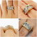Estate Vintage CZ Heart Wedding Anniversary Ring Band - 9