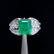 18k Gold Emerald Ring - Diamond
