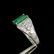 18k Gold Emerald Ring - Diamond - 2