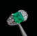 18k Gold Emerald Ring - Diamond - 6