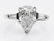 GIA SHY 2.00ct Estate Vintage COLORLESS Pear Diamond