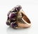 Natural Star Ruby Diamond Ring 14K Rose Gold Etched - 4