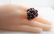 Natural Star Ruby Diamond Ring 14K Rose Gold Etched - 7