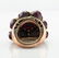 Natural Star Ruby Diamond Ring 14K Rose Gold Etched - 8