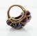 Natural Star Ruby Diamond Ring 14K Rose Gold Etched - 9