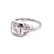 14k White Gold Diamond Engagement Art Deco Vintage Ring - 3
