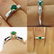 0.50ct Antique Vintage Art Deco Green Emerald Diamond - 9