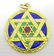 Vintage Cloisonne Enamel , 18 karat Gold Star of David - 2