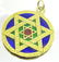 Vintage Cloisonne Enamel , 18 karat Gold Star of David - 4
