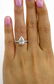 Vintage GIA 2.50ctw PEAR Shaped Diamond Pave Solitaire - 10