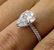 Vintage GIA 2.50ctw PEAR Shaped Diamond Pave Solitaire - 9