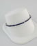14K WHITE GOLD 5.50ct ROUND BLUE & WHITE SAPPHIRE - 3
