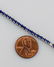 14K WHITE GOLD 5.50ct ROUND BLUE & WHITE SAPPHIRE - 5