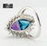 Natural Amethyst Topaz Diamond Ring 14K White Gold - 5