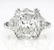 GIA 6.01ct Estate Vintage Cushion Diamond Three-stone