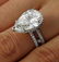 Huge GIA 7.52CT Vintage PEAR Shape DIAMOND ENGAGEMENT - 9