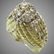 Unique 14 karat Gold and Diamond Sculpted Ring