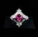 Rubellite Tourmaline Diamond Ring Genuine Natural 14K - 10