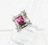Rubellite Tourmaline Diamond Ring Genuine Natural 14K - 9