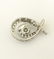 14k WHITE GOLD 1/3ct ROUND DIAMOND DOUBLE SWIRL PENDANT - 10
