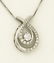 14k WHITE GOLD 1/3ct ROUND DIAMOND DOUBLE SWIRL PENDANT - 2