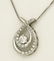 14k WHITE GOLD 1/3ct ROUND DIAMOND DOUBLE SWIRL PENDANT - 3