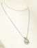 14k WHITE GOLD 1/3ct ROUND DIAMOND DOUBLE SWIRL PENDANT - 5