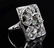 Masonic 56 Eastern Star Diamond Ring 14K White Gold - 10