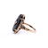 10k Yellow Gold Vintage Onyx and Diamond Ring