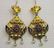 Antique 14kt gold, Enamel, Ruby & Diamond Earrings - 2