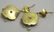 Antique 14kt gold, Enamel, Ruby & Diamond Earrings - 4