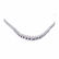 14k White Gold Diamond "S" Link Graduated Inline