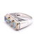 Sterling Silver 18k Yellow Gold Accents Blue Topaz - 3