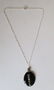 Antique French Jet & Cut Steel Pendant With Sterling - 2