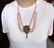 Vintage Pink Crystal Swag Necklace With Filigree - 3