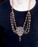 Vintage Pink Crystal Swag Necklace With Filigree - 4