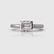 Luca Jouel Baguette Diamond Platinum Lotus Ring - 4