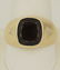 MENS 14k YELLOW GOLD 5.00ct RECTANGLE SMOKY TOPAZ ROUND