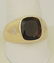 MENS 14k YELLOW GOLD 5.00ct RECTANGLE SMOKY TOPAZ ROUND - 2