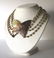 Vintage Mother-of-Pearl Butterfly Necklace With Glass - 2
