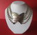 Vintage Mother-of-Pearl Butterfly Necklace With Glass - 3