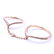 Diamond 14k Rose Gold Chained Linked Rings - 2
