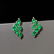 18k Pair of emerald earrings