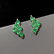 18k Pair of emerald earrings - 2