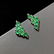 18k Pair of emerald earrings - 3
