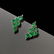 18k Pair of emerald earrings - 4