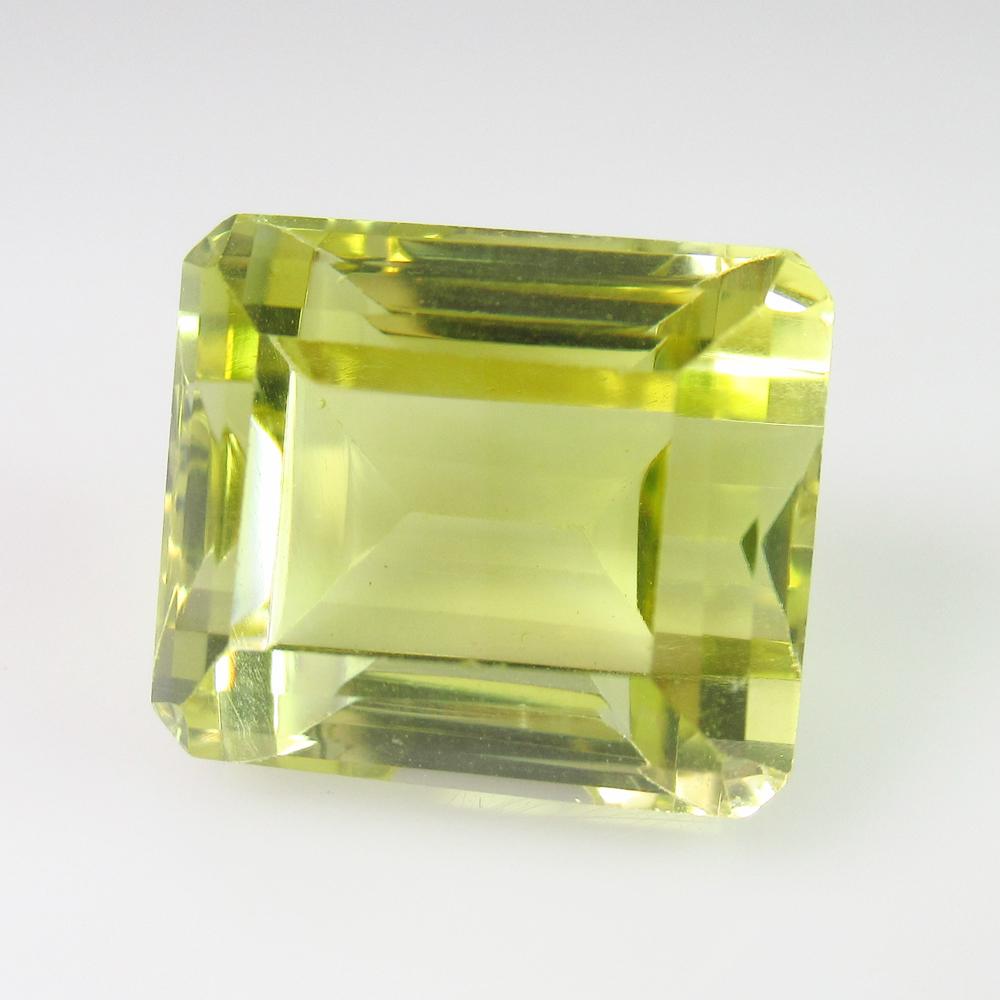 17.52 Ctw Natural Lemon Quartz Octagon Cut: Title: 17.52 Ctw Natural Lemon Quartz Octagon Cut Stone Clarity: VVS Gemstones: Lemon Quartz Carat Weights: 17.52 Size/Dimensions: 15.00 x 12.80 x 11.50 mm Additional Information: Good Luster / Top Cl