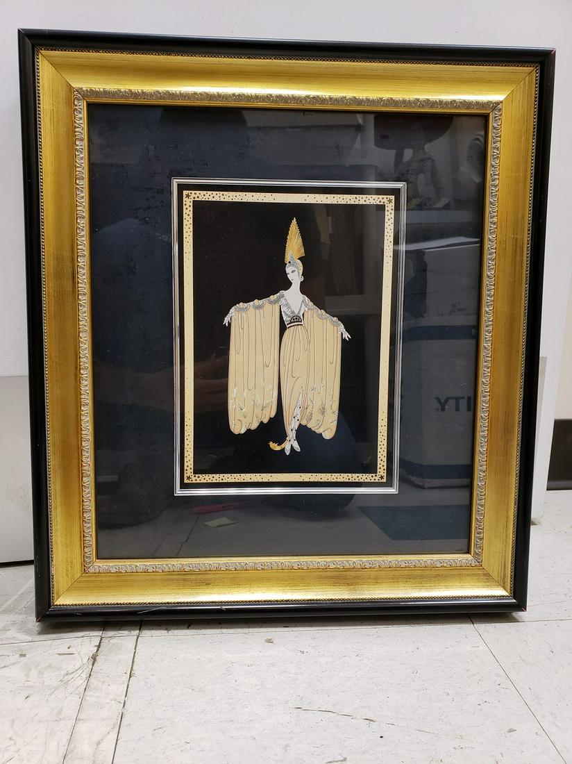 Gown Orintale: Title: Gown Orintale Maker: Erte Date/Period: 1989 Medium: Serigraph Size: 20.15" H x 18.15" W x 1.25" D Additional Information: Fashion Reserve: $300.00 Shipping: Domestic: Flat-rate of $25.00