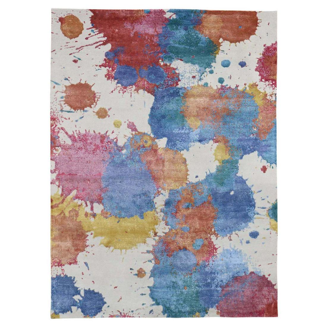 Modern Wool & Silk Splash Design Thick And Plush (1 of 10)